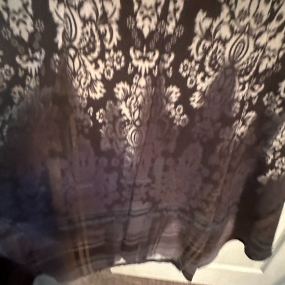 NWT R&B Collection SZ 2X Dress Handkerchief Hem A Line EXOTIC PRINT GORGEOUS! - Picture 6 of 12